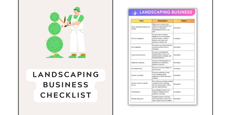 Landscaping business checklist